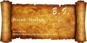 Buzek Ibolya névjegykártya