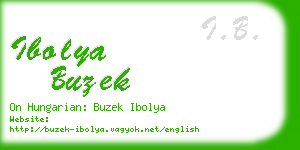 ibolya buzek business card